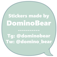 DominoBear Orchid Sabertooth Sticker // 512x512 // 50.1KB