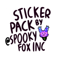 Saber Sabertooth SpookyFoxInc Sticker // 512x512 // 101.1KB